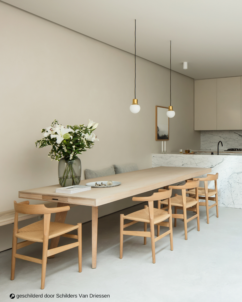 Keuken in Claystuc uitgevoerd door schilders Van Driessen