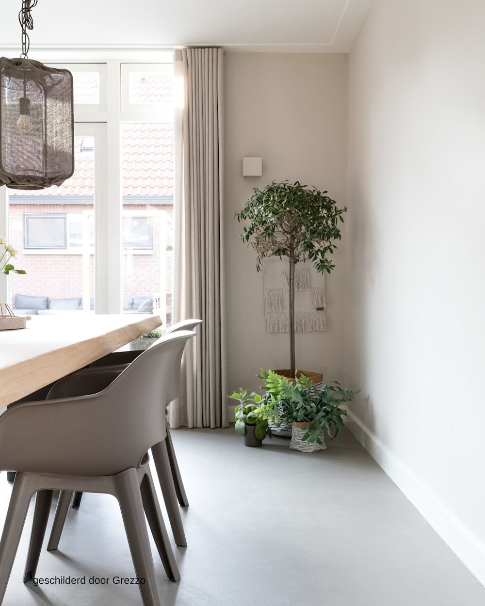 inspiratiebeeld colora – Aqua Sensa – Lichte eetkamer, natuurlijke tinten, rust – AS 28 – geschilderd door Grezzo