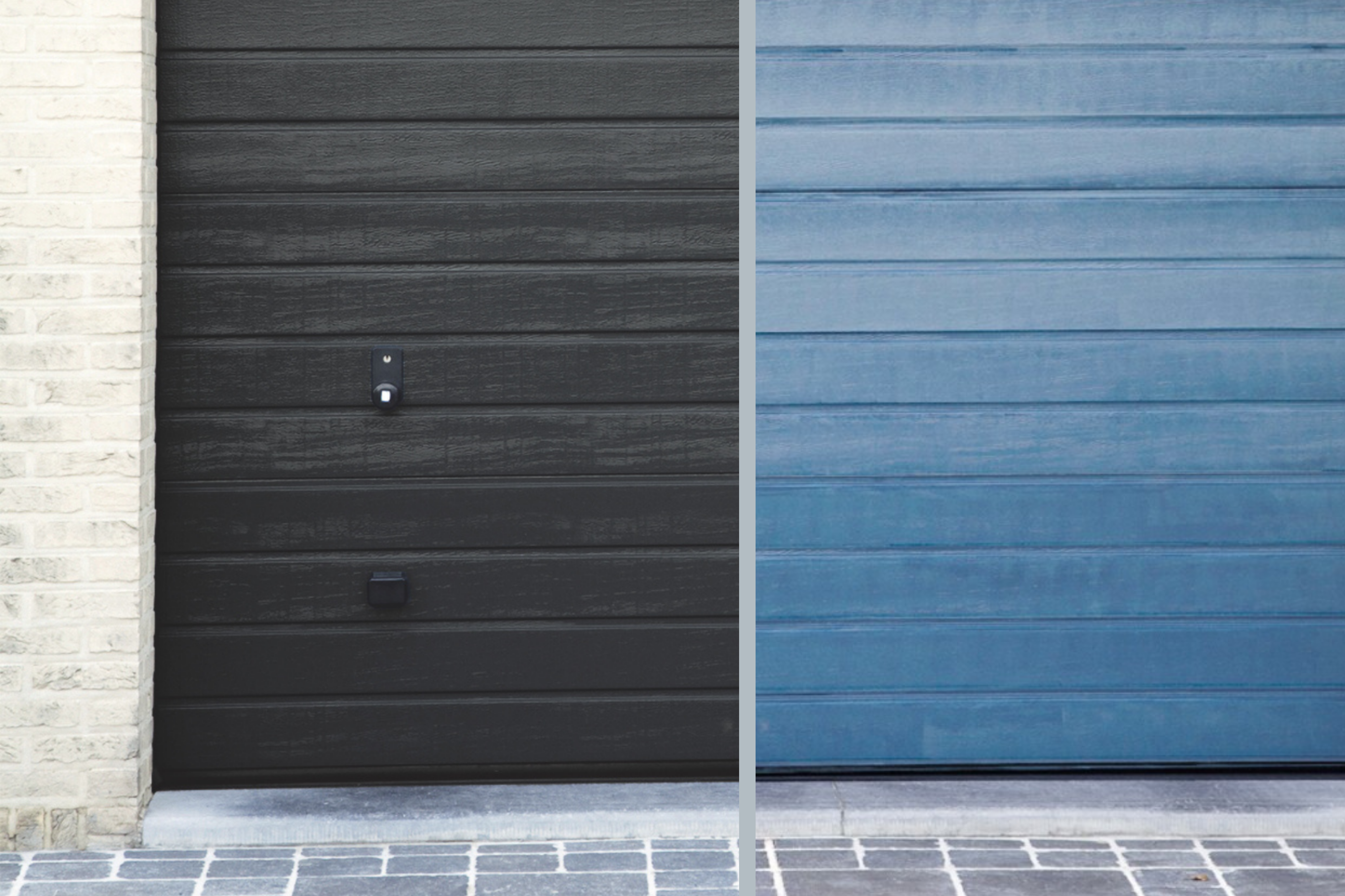 make-over garagepoort voor en na