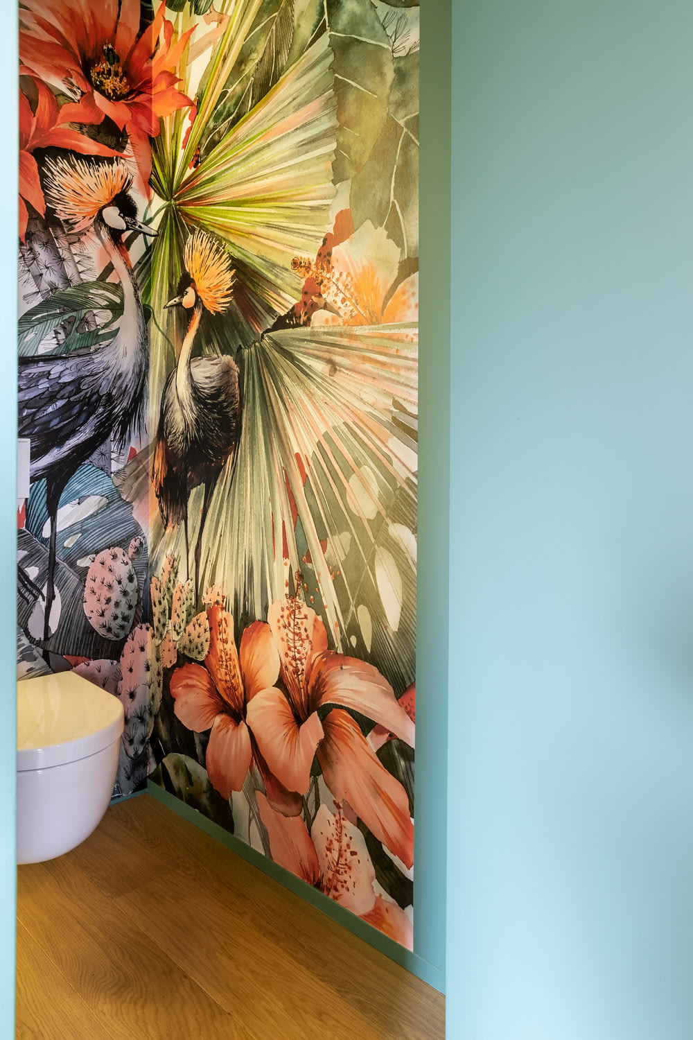 Woonverhaal Karen - toilet behang