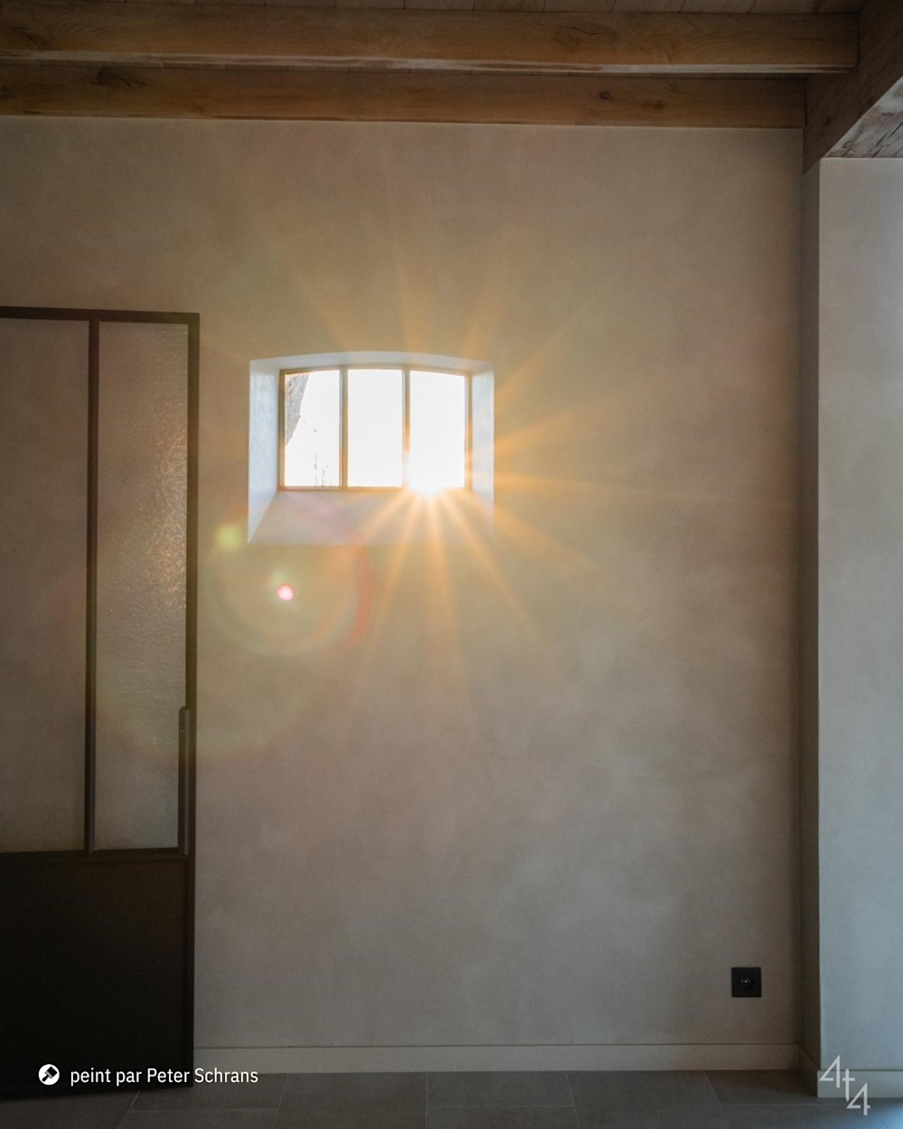 Mur intérieur avec enduit Claystuc élégant