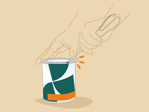 Hoe open je een blik of pot verf?