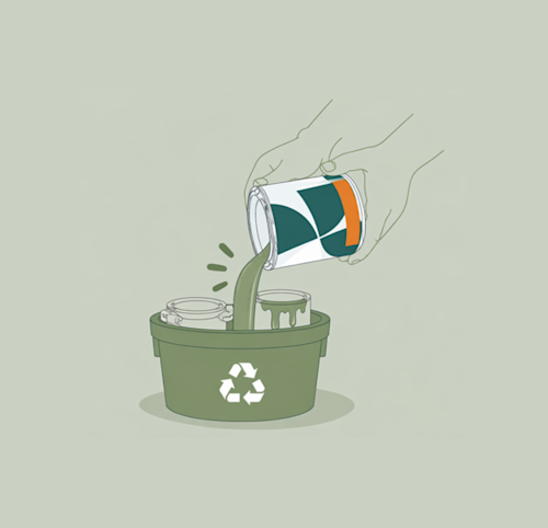 Wat te doen met oude verfresten en verfafval