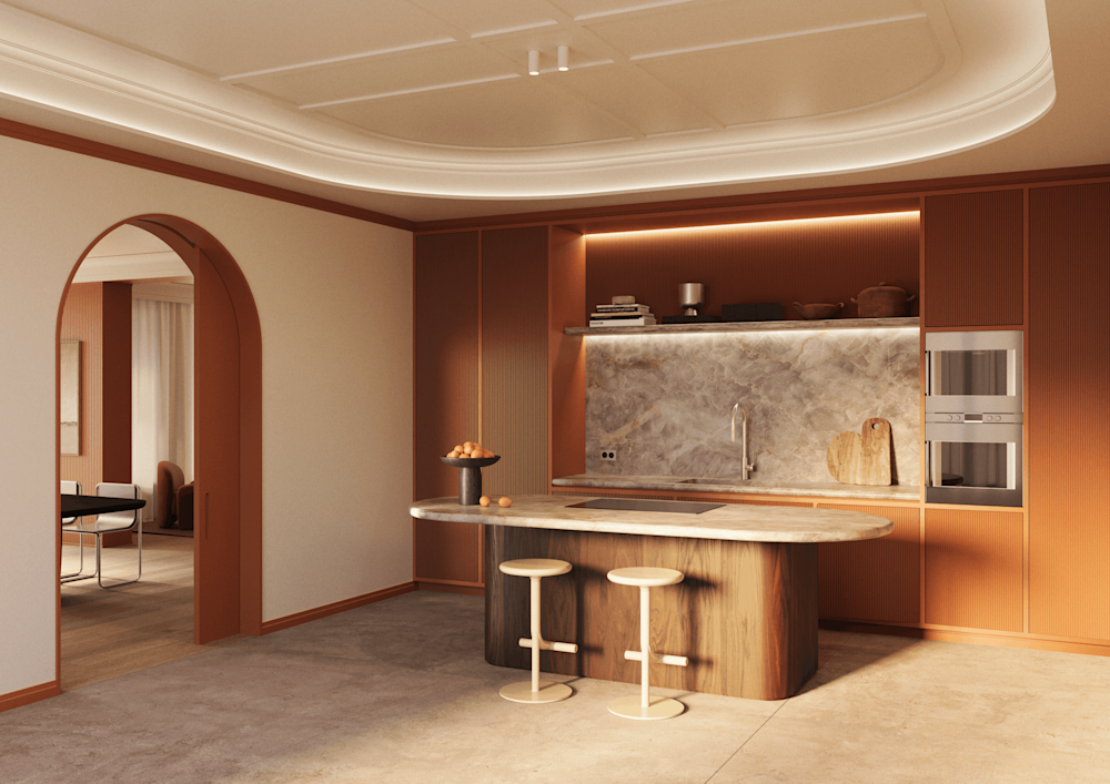 decoratieve elementen - keuken - nmc - Noël & Marquet - WALLSTYL -PLISSE S,FL11,FT8,Z16 FLEX,WD2,AD22 - rood - oranje - Keuken, reliëfpanelen, warme materialen