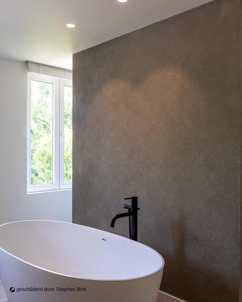 Stone Art Color in de badkamer - geschilderd door Stephen Bral