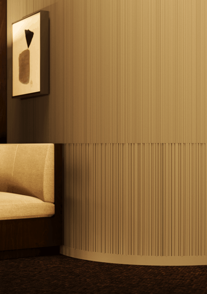 decoratieve elementen - woonkamer - nmc - Noël & Marquet - WALLSTYL - ALLEGRETTINO FLEX,ALLEGRETTO FLEX,WD2 FLEX - geel - Gebogen wand, reliëf, warme tint