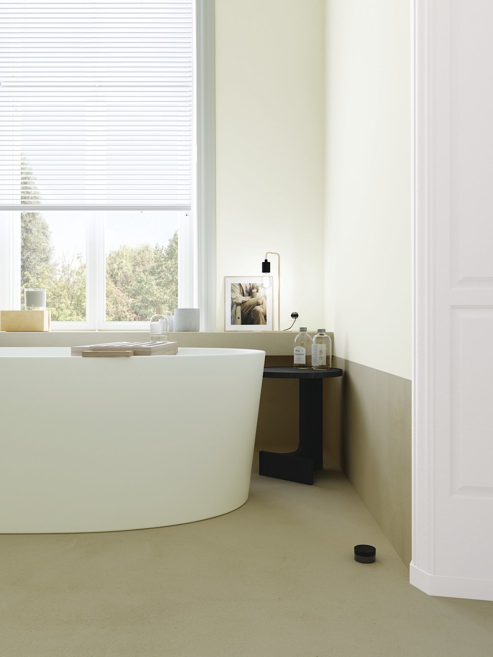 inspiratiebeeld colora – Aqua Sensa – badkamer - vrijstaand bad - lichte natuurkleuren - AS 25