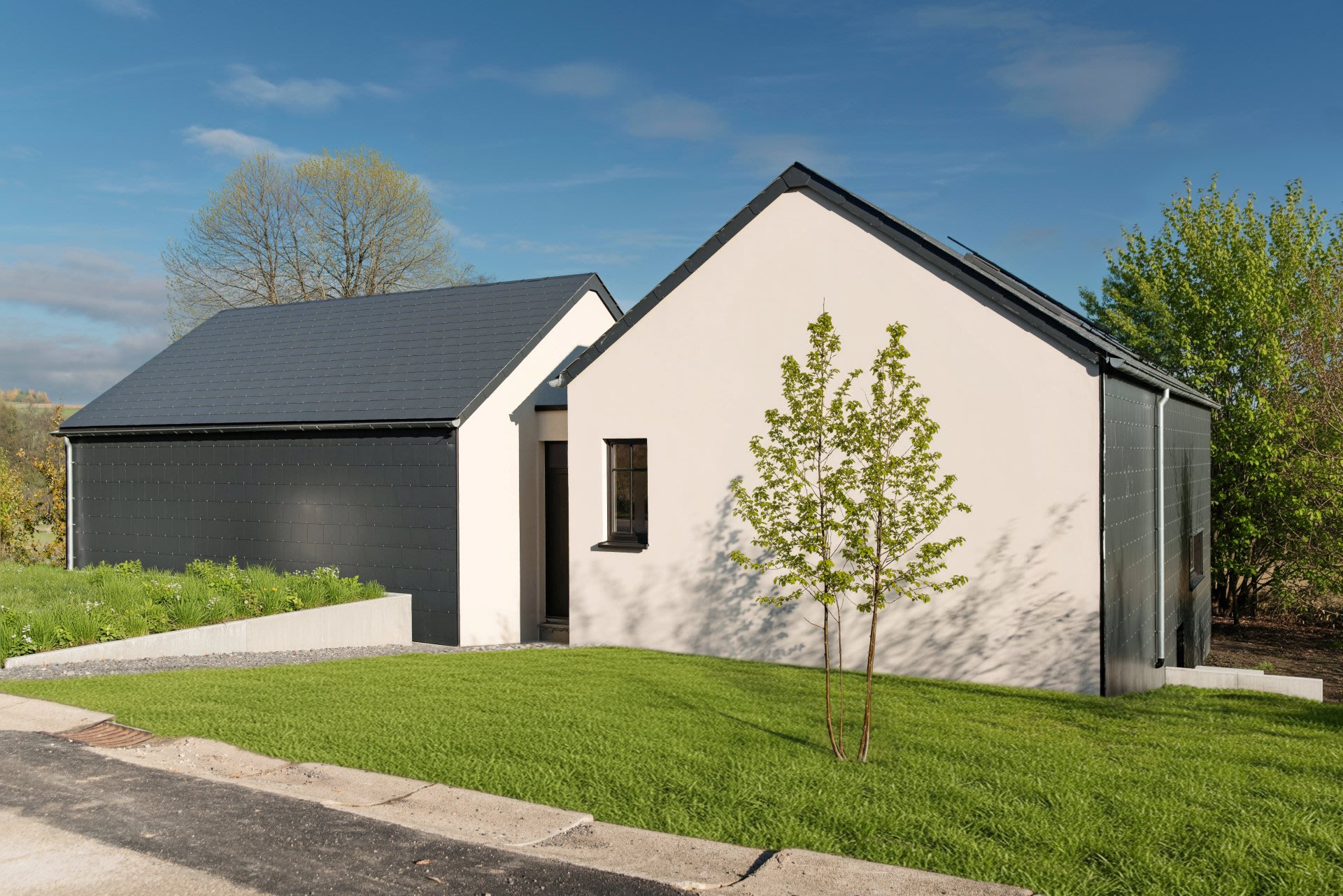 B2B - inspiratiegalerij - BOSSclima - Stone art - stuc - Oxiprom - villa - gevel - wit 3