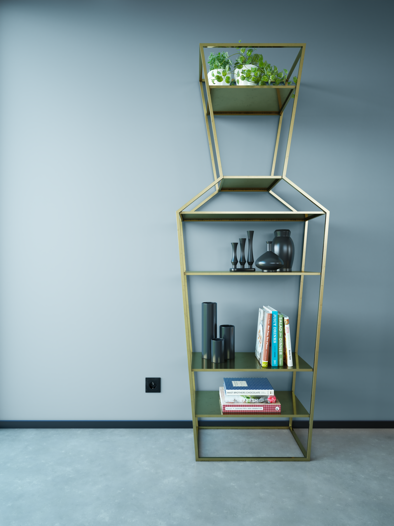 Door enkel de plinten in het zwart te schilderen creëer je instant een iets elegantere sfeer. 