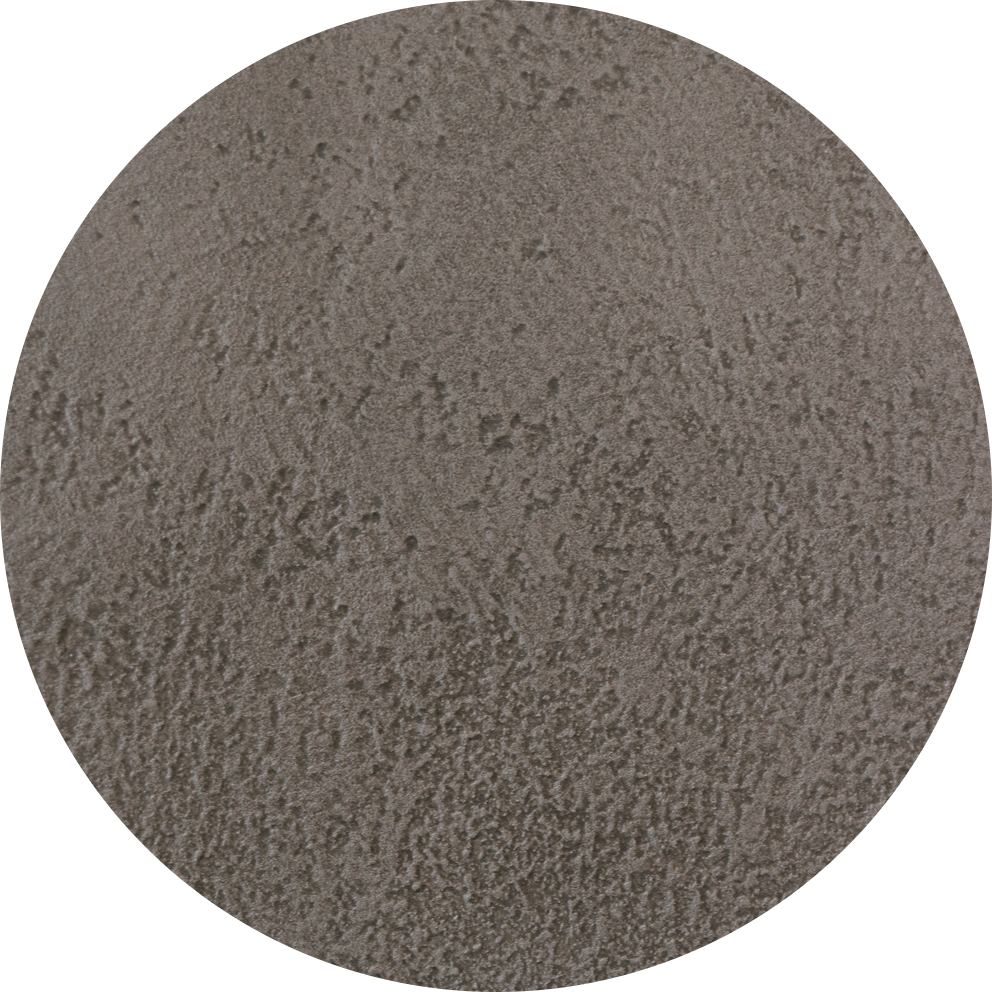 détail dans une boule ronde de peinture aspect béton Stone Art Color dans une couleur gris-brun