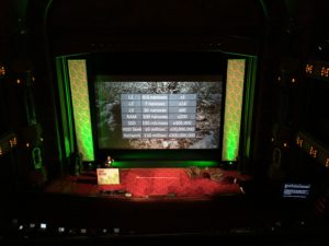 Yoav Weiss showing different load times for different caching options at Fronteers conference
