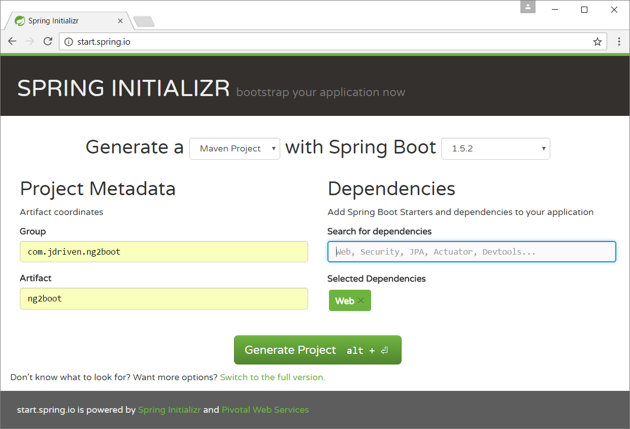 Spring initializr spring boot
