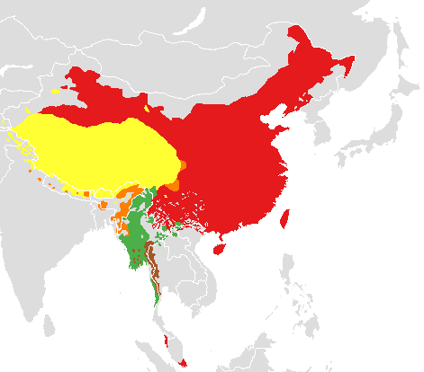 Rumpun bahasa-sino-tibetan map