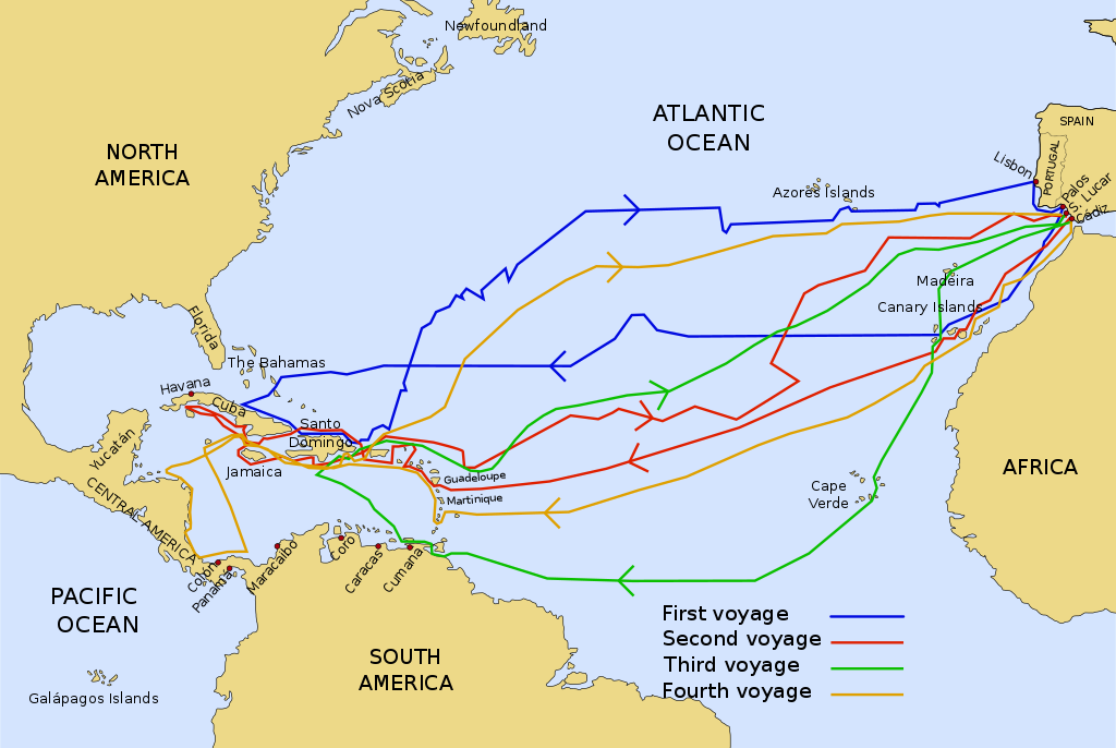 columbian exchange-columbus voyages, Wikimedia