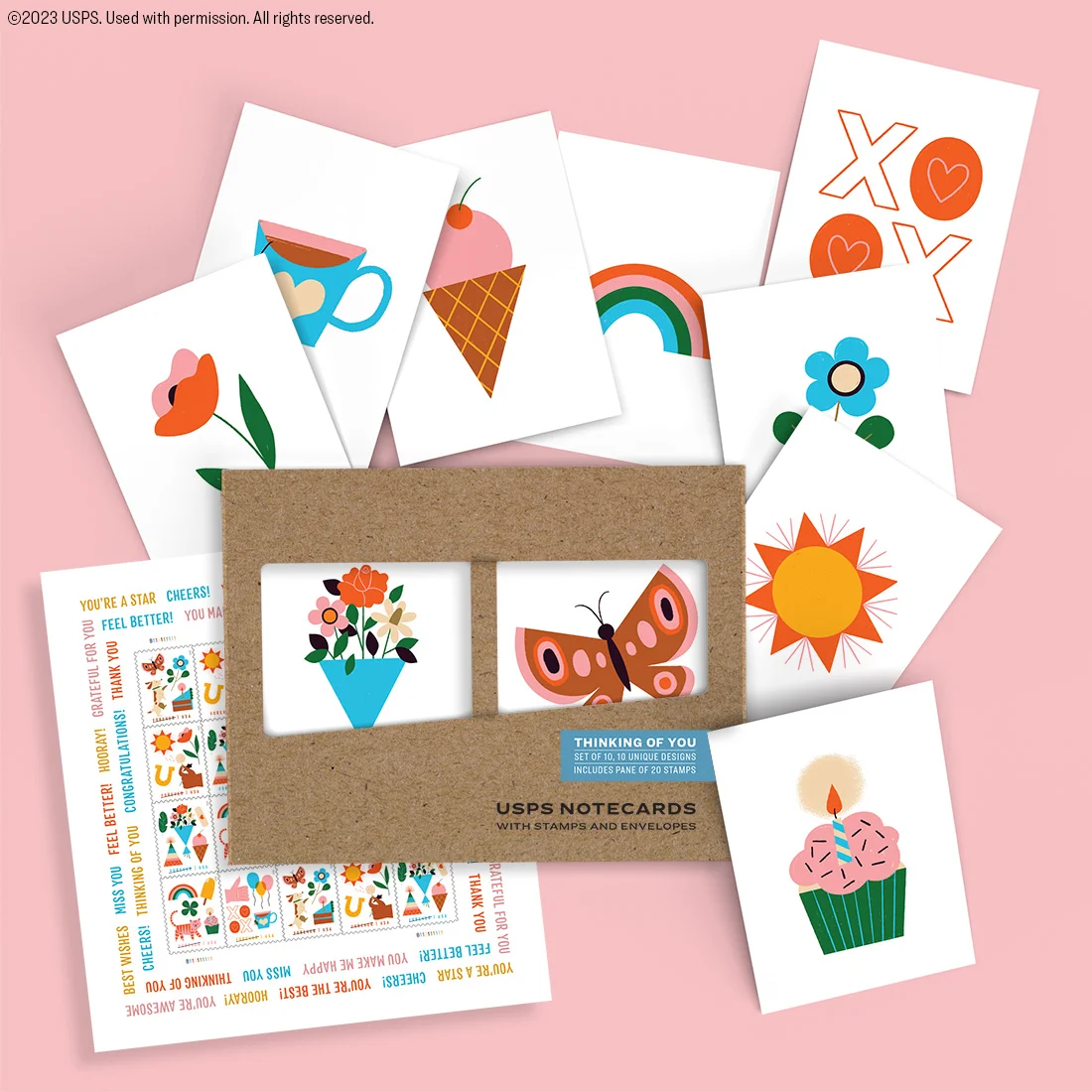 Postage Stamp Boxed Notecards