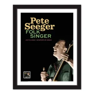 Pete Seeger Framed Stamp