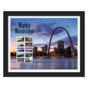 Mighty Mississippi Framed Stamps Missouri