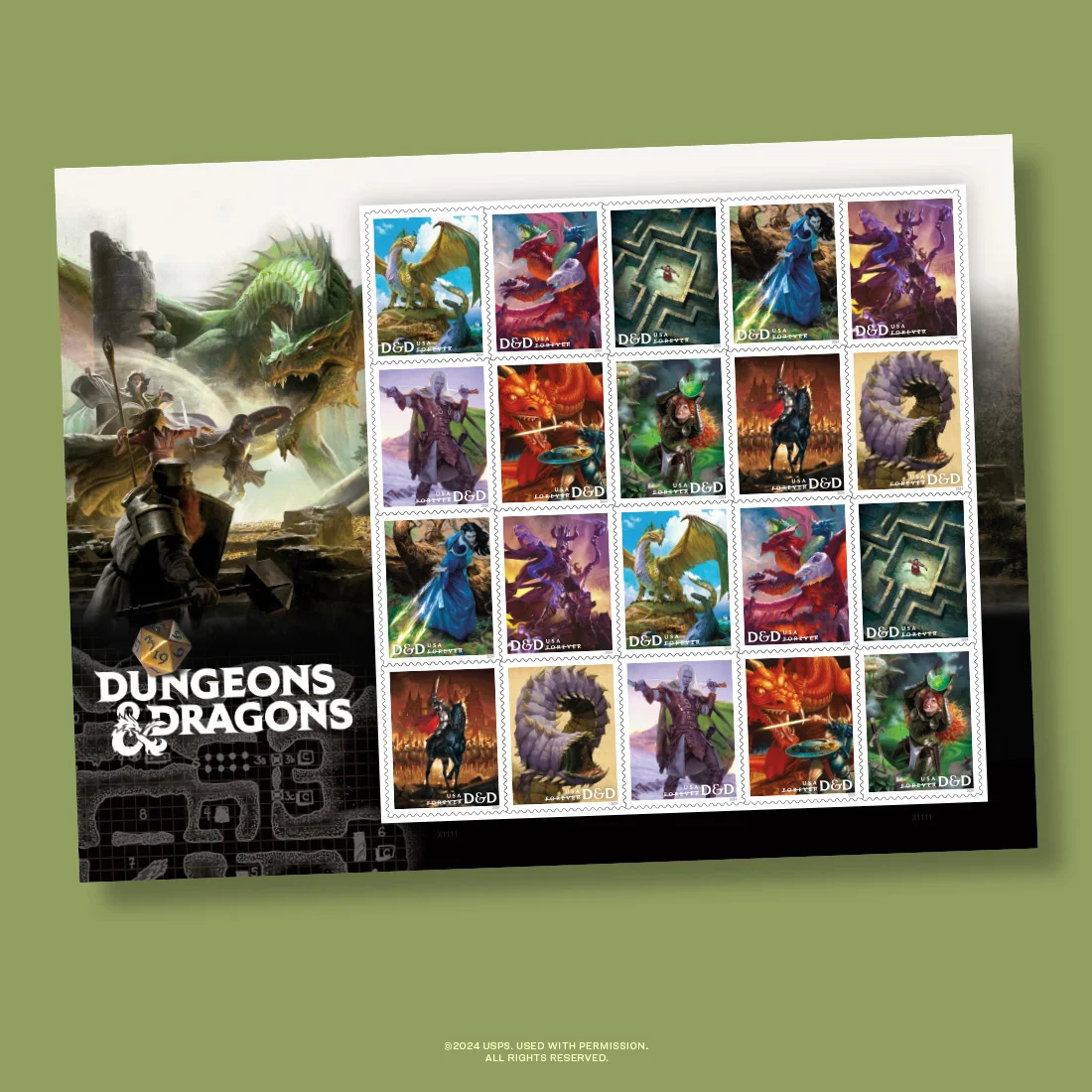 Bring DUNGEONS & DRAGONS to Your Letters in 2024 with These Stamps - Nerdist