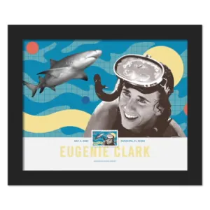 Eugenie Clark Framed Stamp