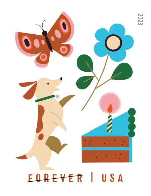 Tulip Blossoms Forever Postage Stamps Book of 20 Self-Stick Stamp for USPS  First Class Envelopes (20 Stamps)