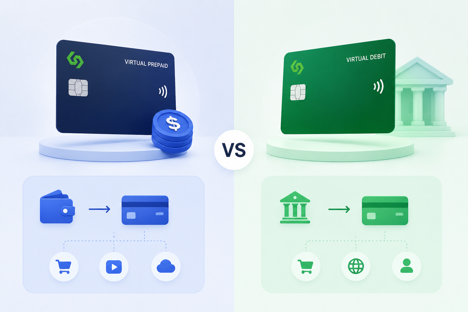 Virtual Prepaid Card vs Virtual Debit Card: Why SaaS Subscriptions Care About Credit Type