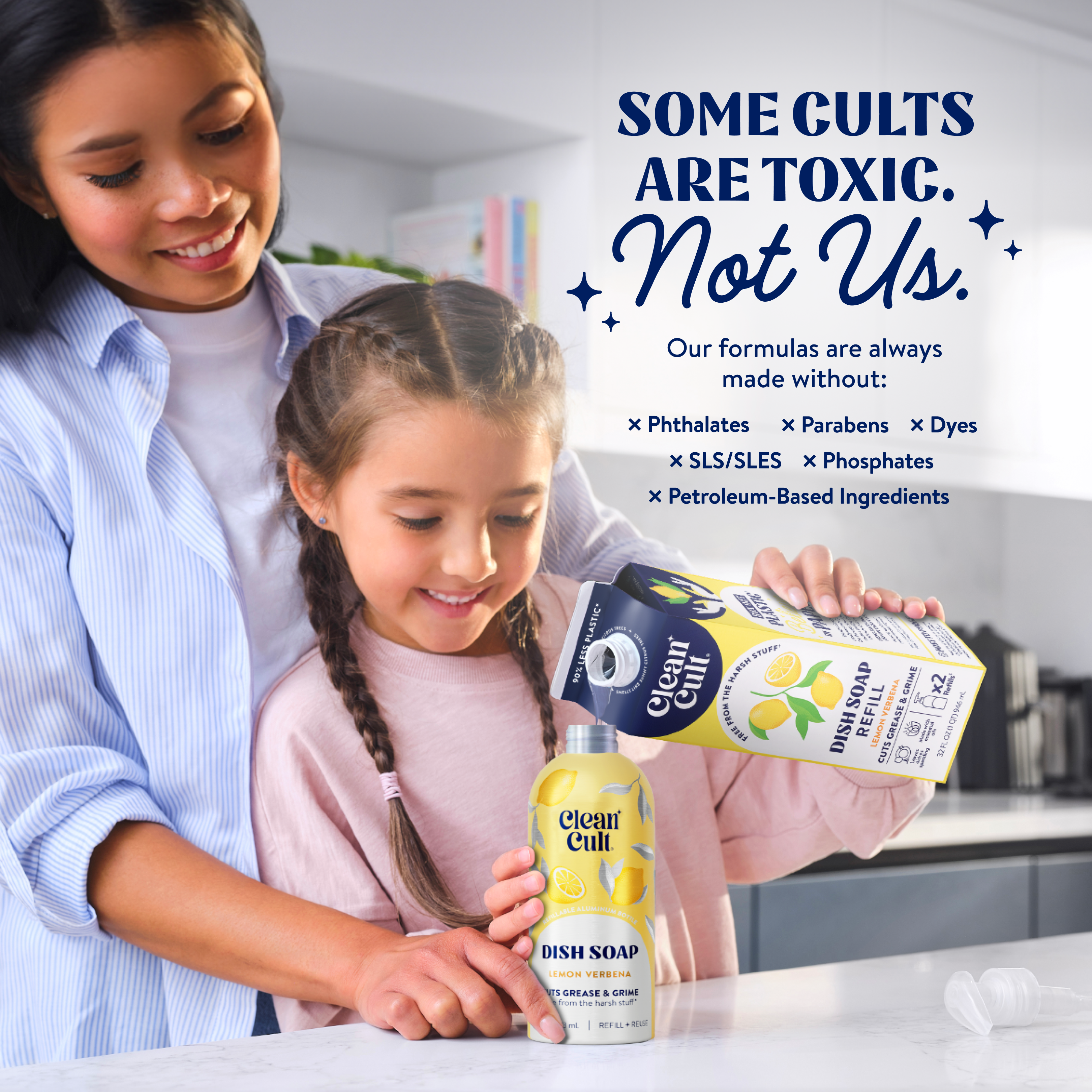 Liquid Dish Soap Refill | Lemon Verbena | 32 Fl Oz | Cleancult