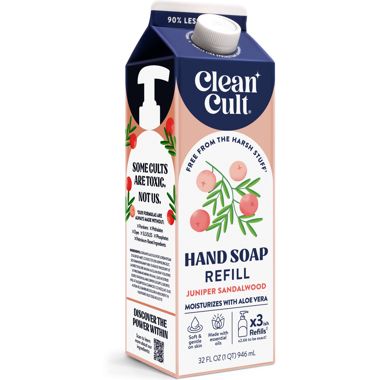 Liquid Hand Soap Refill | Juniper Sandalwood | 32 Fl Oz | Cleancult