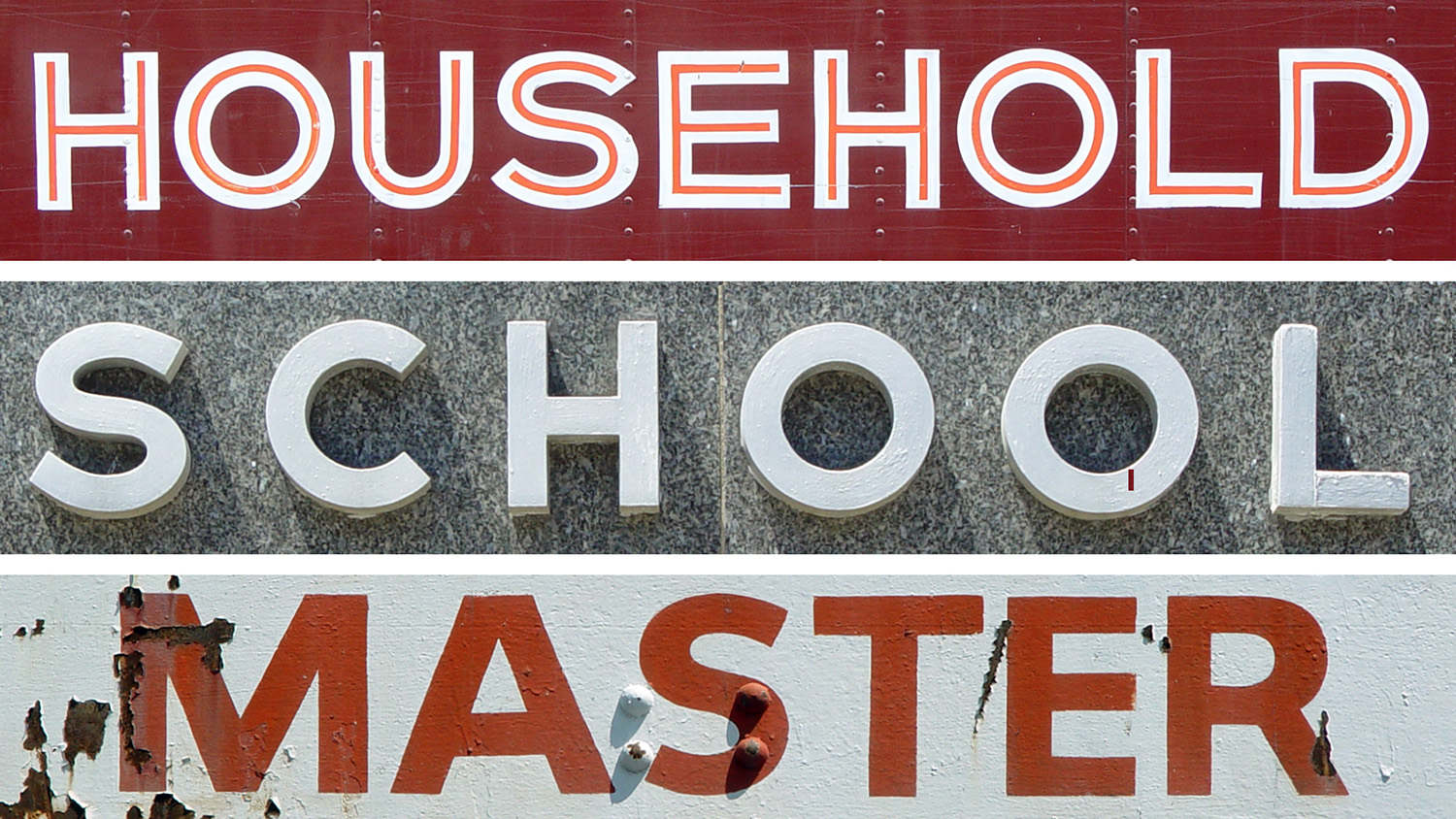 Three examples of signage in New York City photographed by Tobias Frere-Jones which served as inspiration for Gotham (image courtesy Frere-Jones Type)