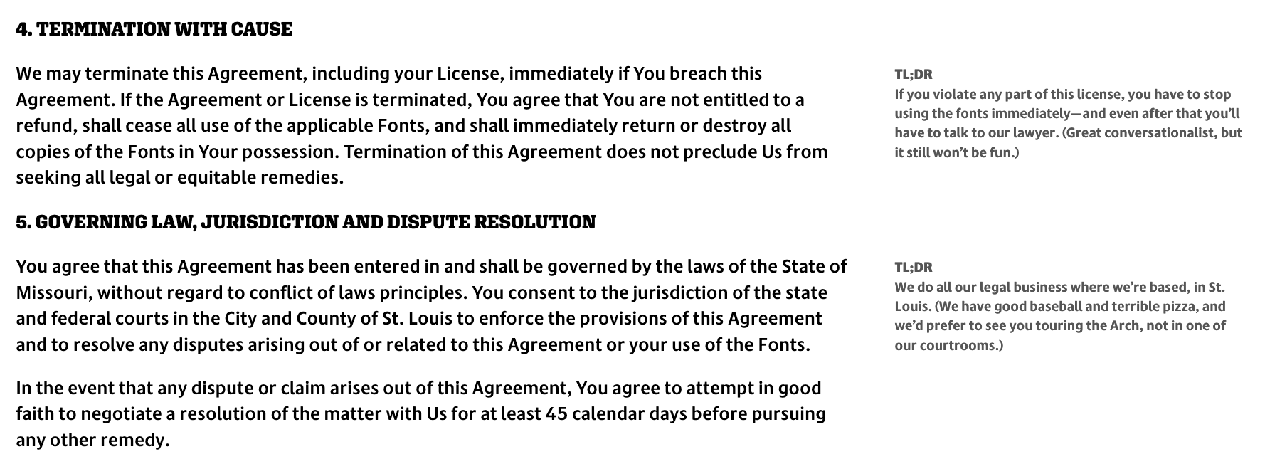 Our attempt to make End User License Agreements a bit more readable and fun.