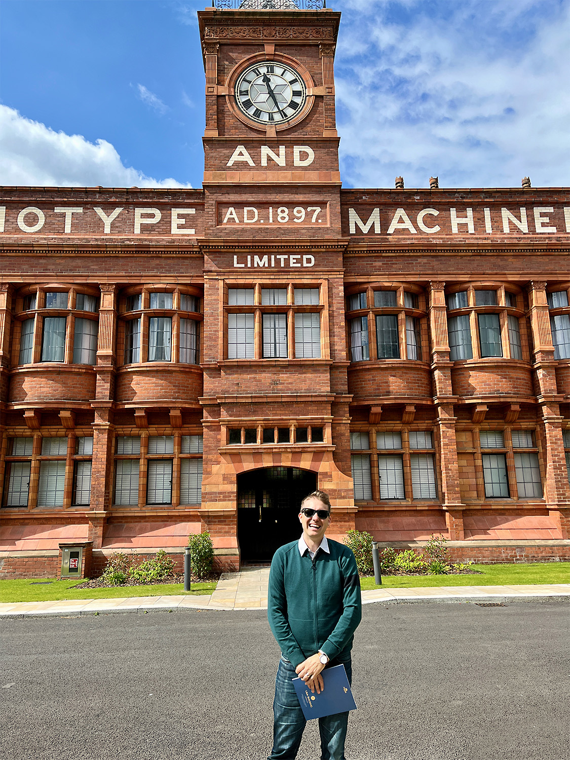 Your author being embarrassingly happy in front of the L&M admin building. (photo by Hans Nyman)