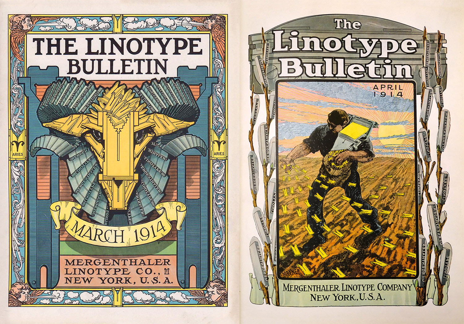 Covers from March & April 1914 (click to enlarge)