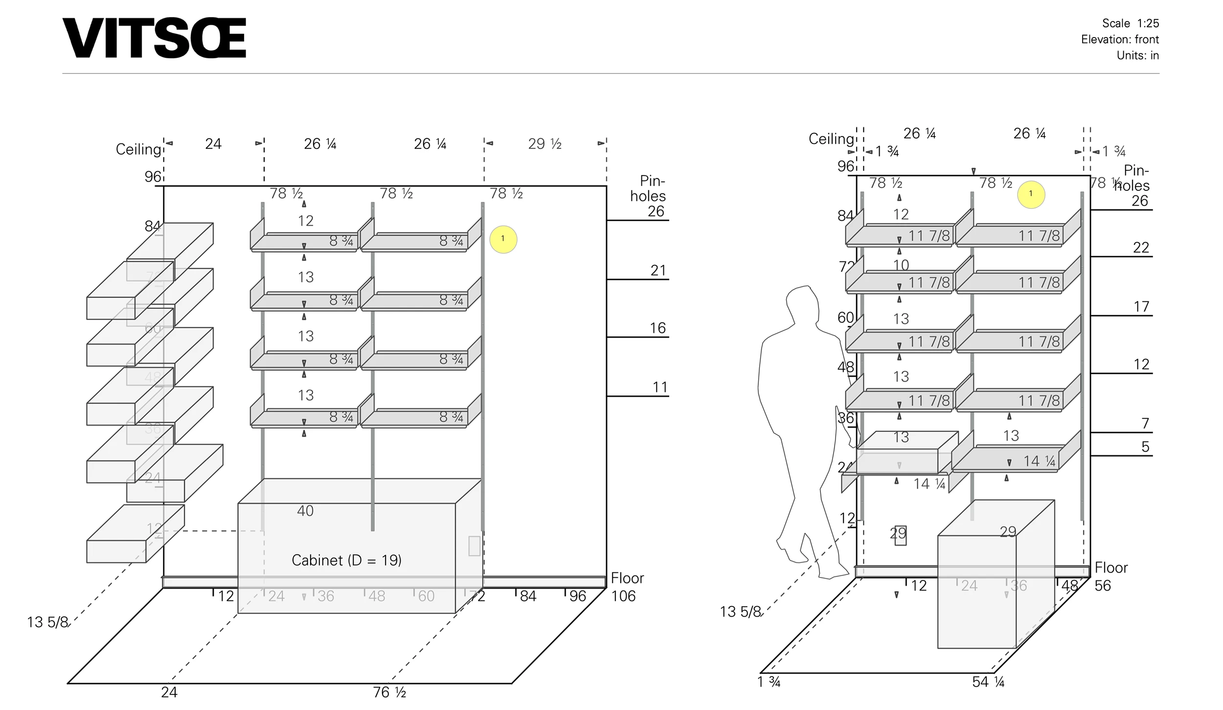 Planning the layout of the room with a Vitsœ Planner was easy and fun