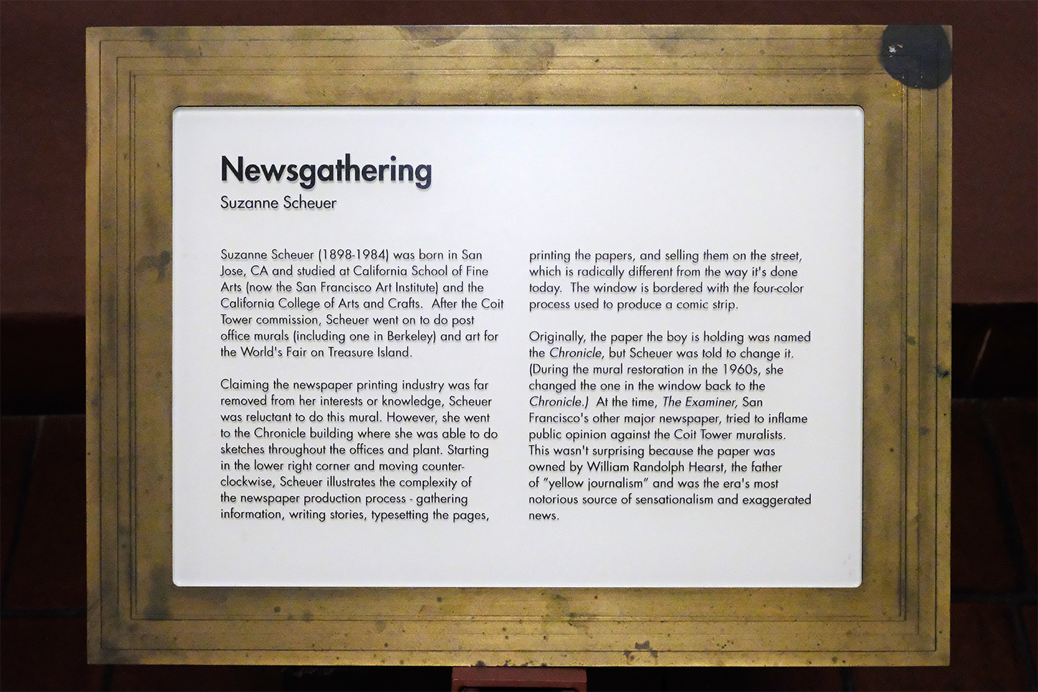 The informational plaque for the mural, giving further details (click to enlarge)