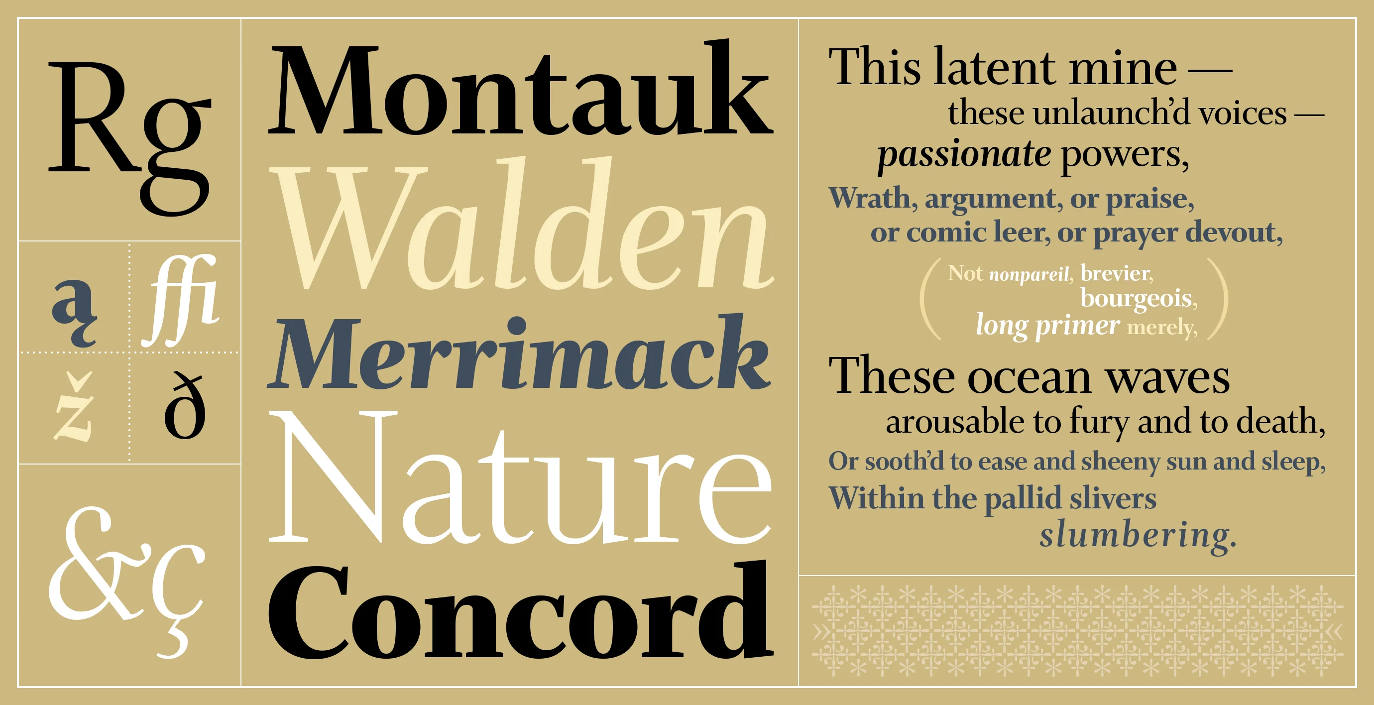 Whitman Display - A typeface from Kent Lew
