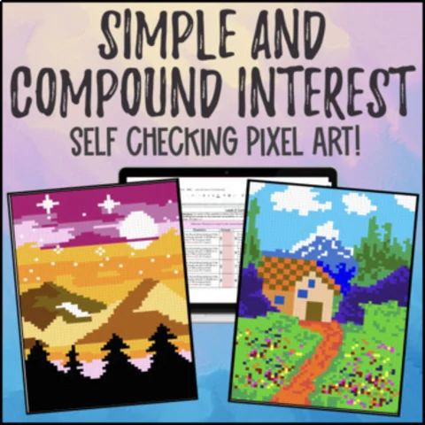 Thumbnail for Simple and Compound Interest Digital Pixel Art