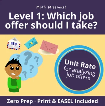 Thumbnail for Unit Rate Real-Life Math Project (Part 1) | Summer Job Offer Math