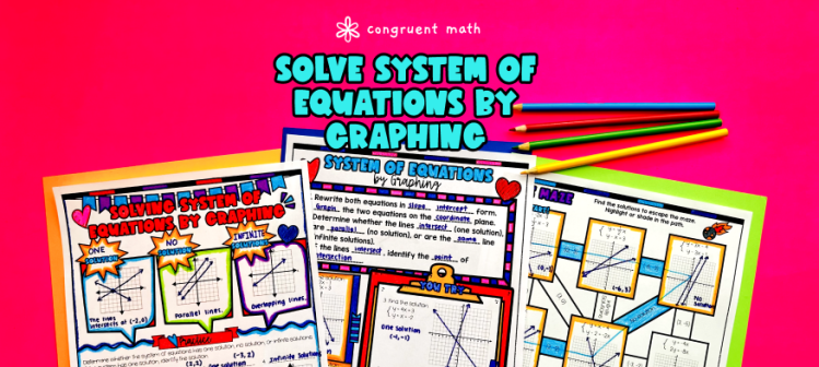 System of Equations by Graphing Guided Notes w/ Doodles | Simultaneous Equations by Graphing Lesson Plan