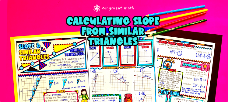 Slope from Similar Triangles Guided Notes w/ Doodles | Slope Intercept Form Lesson Plan