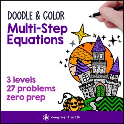 Thumbnail for Multi Step Equations | Doodle Math: Twist on Color by Number | Fall & Halloween