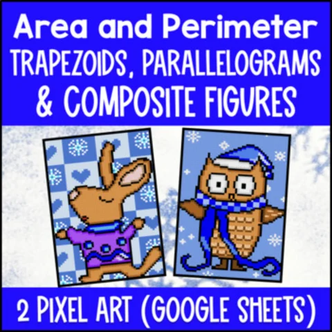 Thumbnail for Area Perimeter of Trapezoids, Parallelograms, Composite — 2 Pixel Art