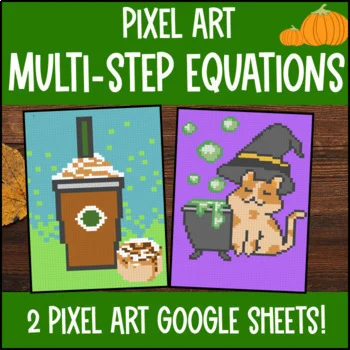 Multi-Step Equations Digital Pixel Art