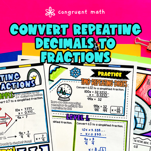 Thumbnail for Converting Repeating Decimals to Fractions Lesson Plan