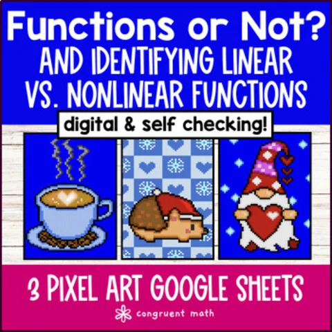 Thumbnail for Identifying Functions Graphs | Linear & Nonlinear | Christmas Pixel Art Google