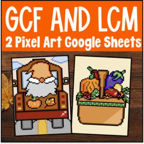 Thumbnail for GCF and LCM Digital Pixel Art | Greatest Common Factor, Least Common Multiples
