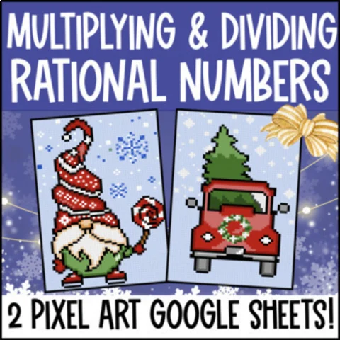 Thumbnail for Multiplying and Dividing Rational Numbers — 2 Google Sheets Pixel Art