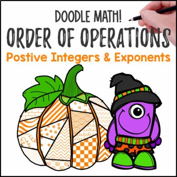 Evaluating Expressions Doodle & Color by Number | Order of Operations, PEMDAS