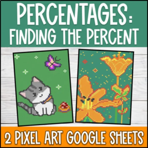 Thumbnail for Percentages: Finding the Percent — 2 Pixel Art Google Sheets Digital