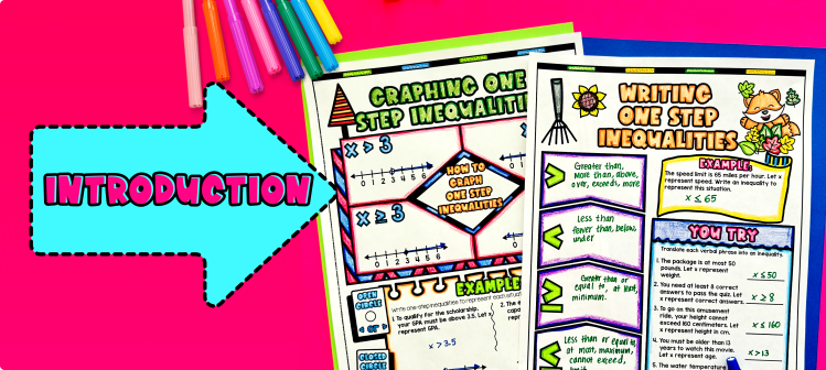 Introduction writing & graphing one step inequalities