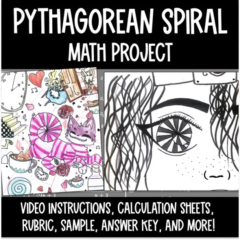 Thumbnail for Pythagorean Theorem Math Project | Pythagorean Spiral | Spiral of Theodorus