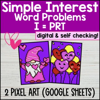 Thumbnail for Simple Interest Digital Pixel Art | Principal Rate Time Ending Balance Interest